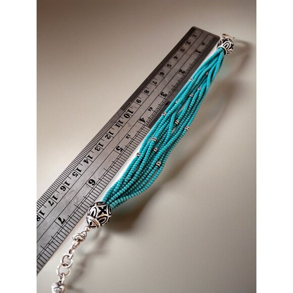 Brighton BOHO ROOT LARIAT Turquoise Bead Bracelet & Matching Earrings. - Picture 10 of 10